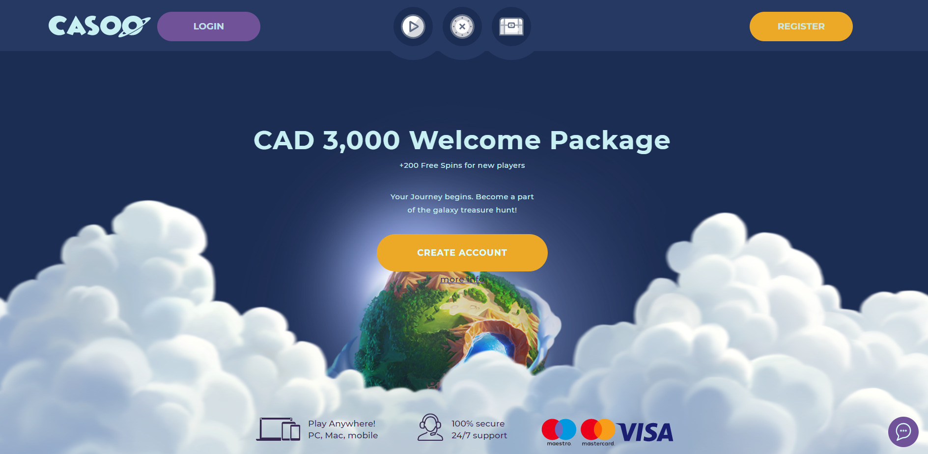 Casoo Casino Welcome Bonus free spins