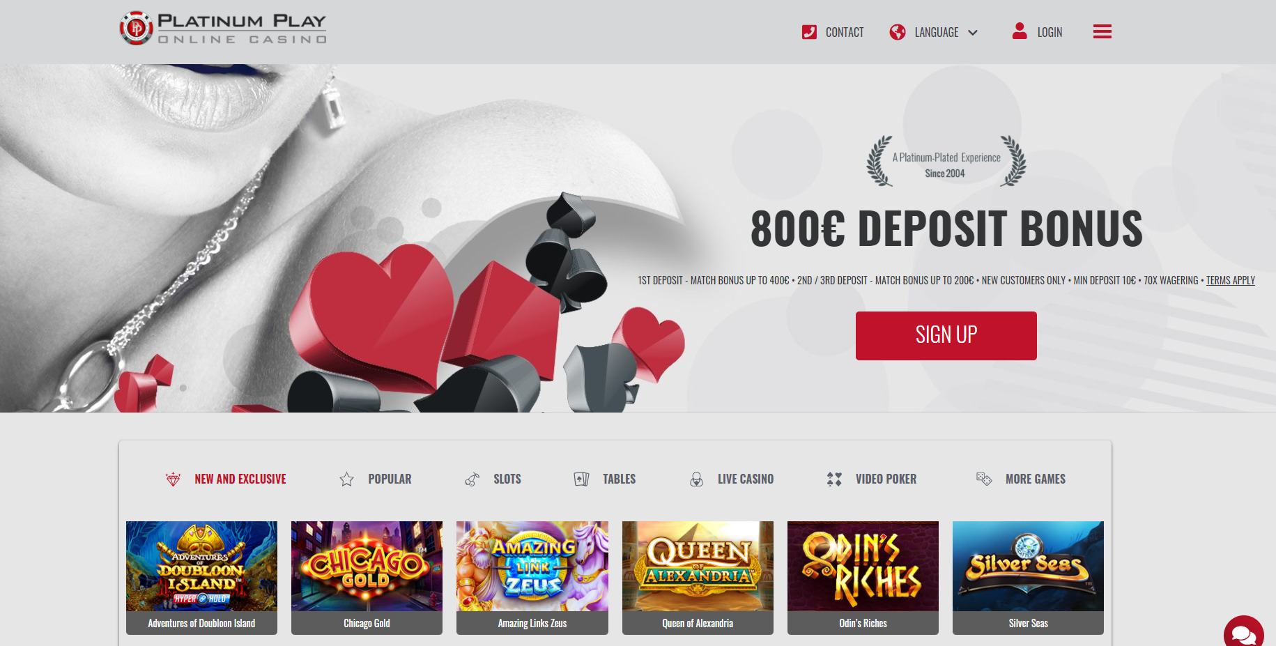 Platinum Play Casino Welcome Bonus