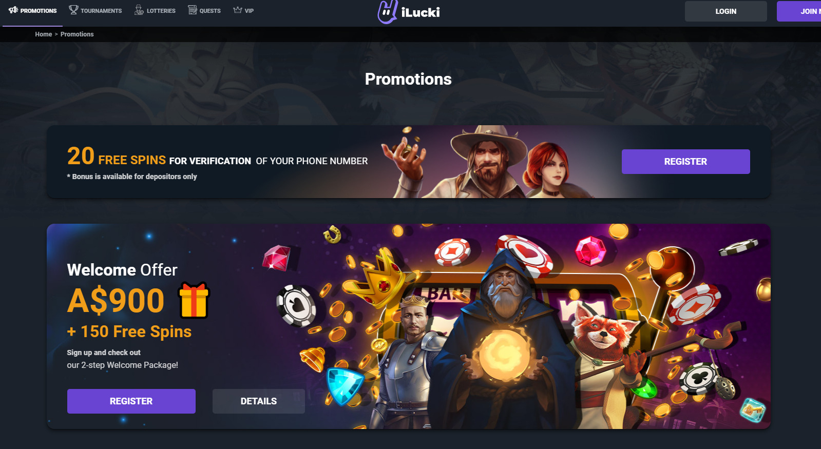 ilucki Casino Welcome bonus with free spins