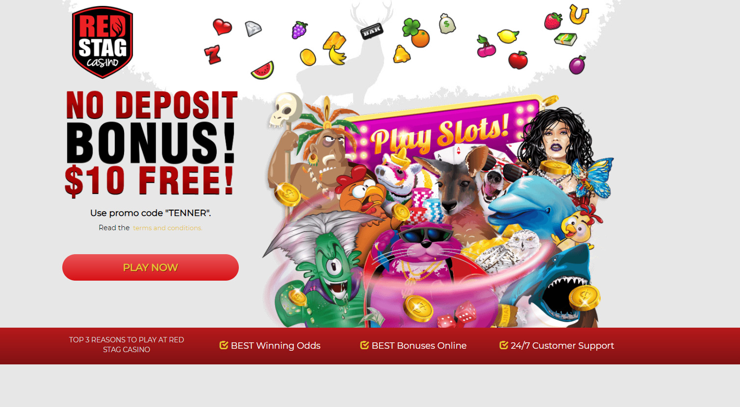 Red Stag Casino $10 Free Chips no deposit
