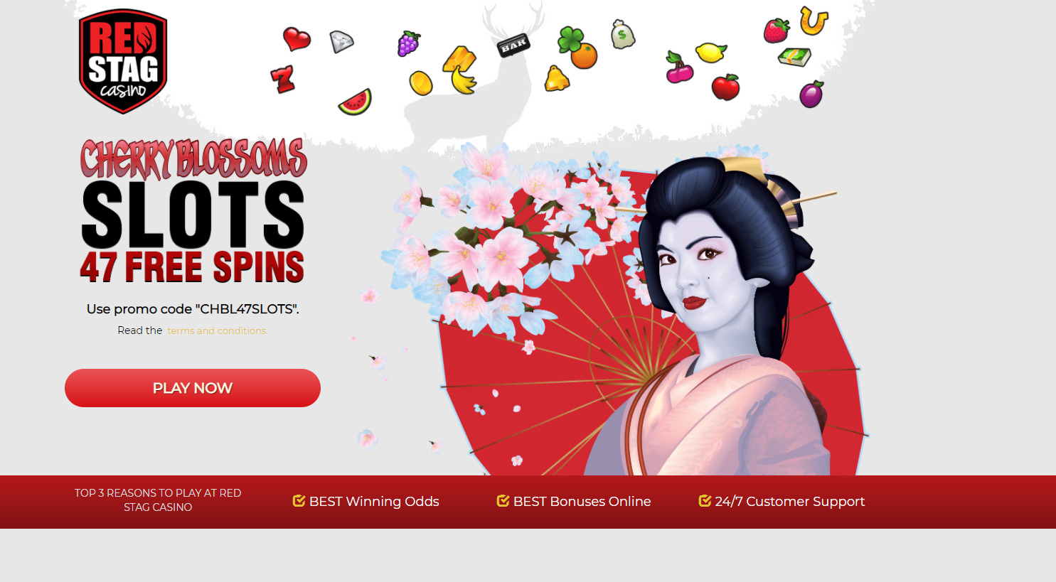 Red Stag Casino 47 Free Spins no deposit