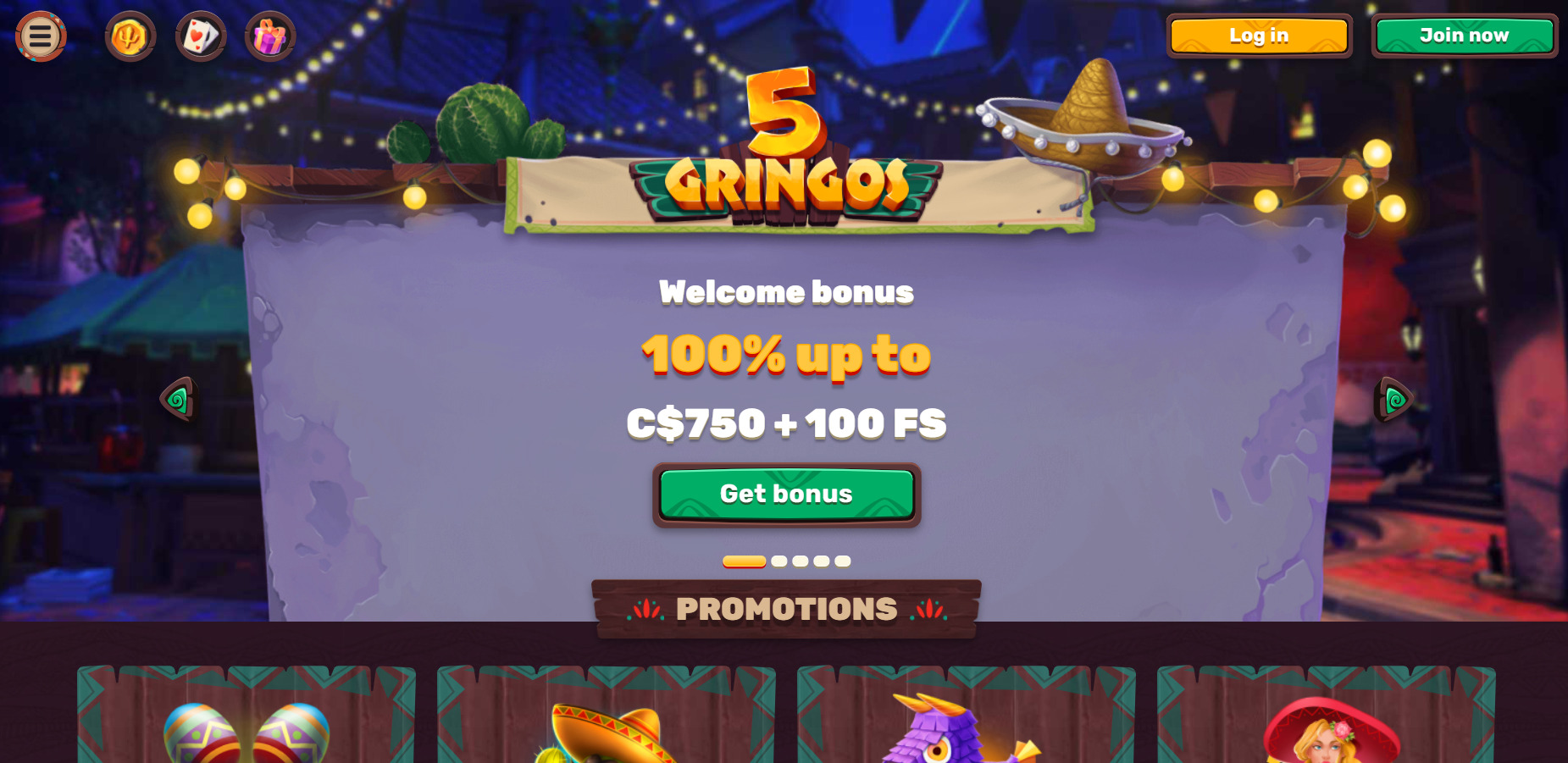 5Gringos Casino Welcome Bonus