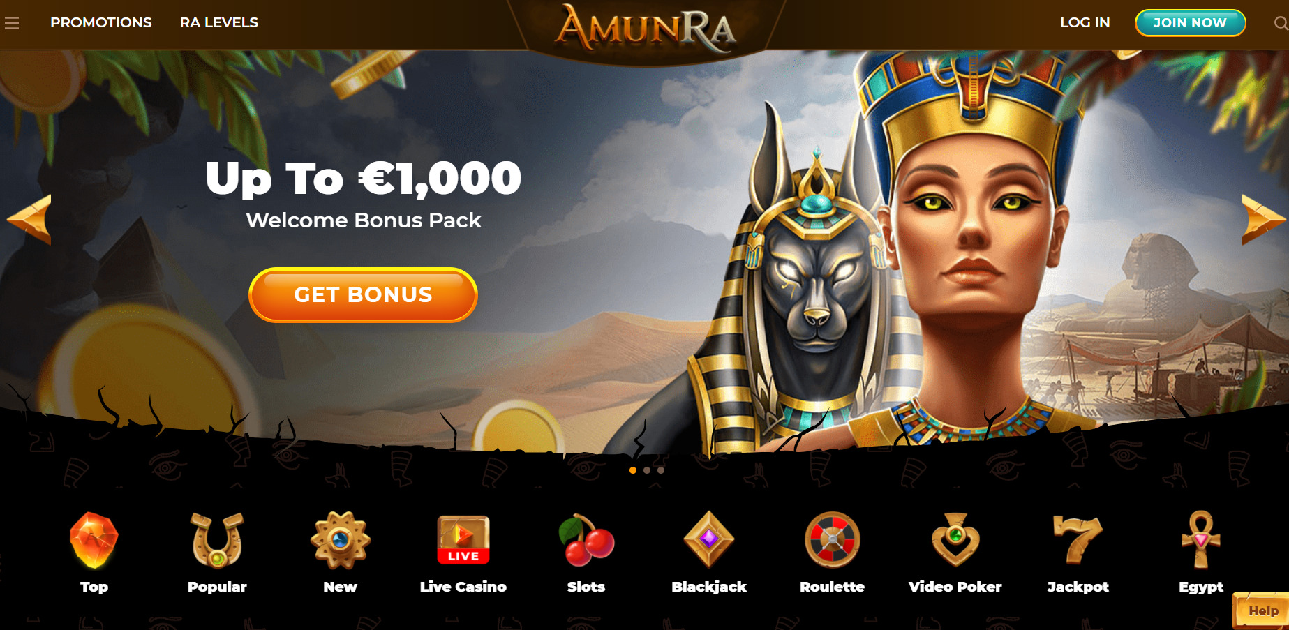 AmunRa Casino Welcome Bonus
