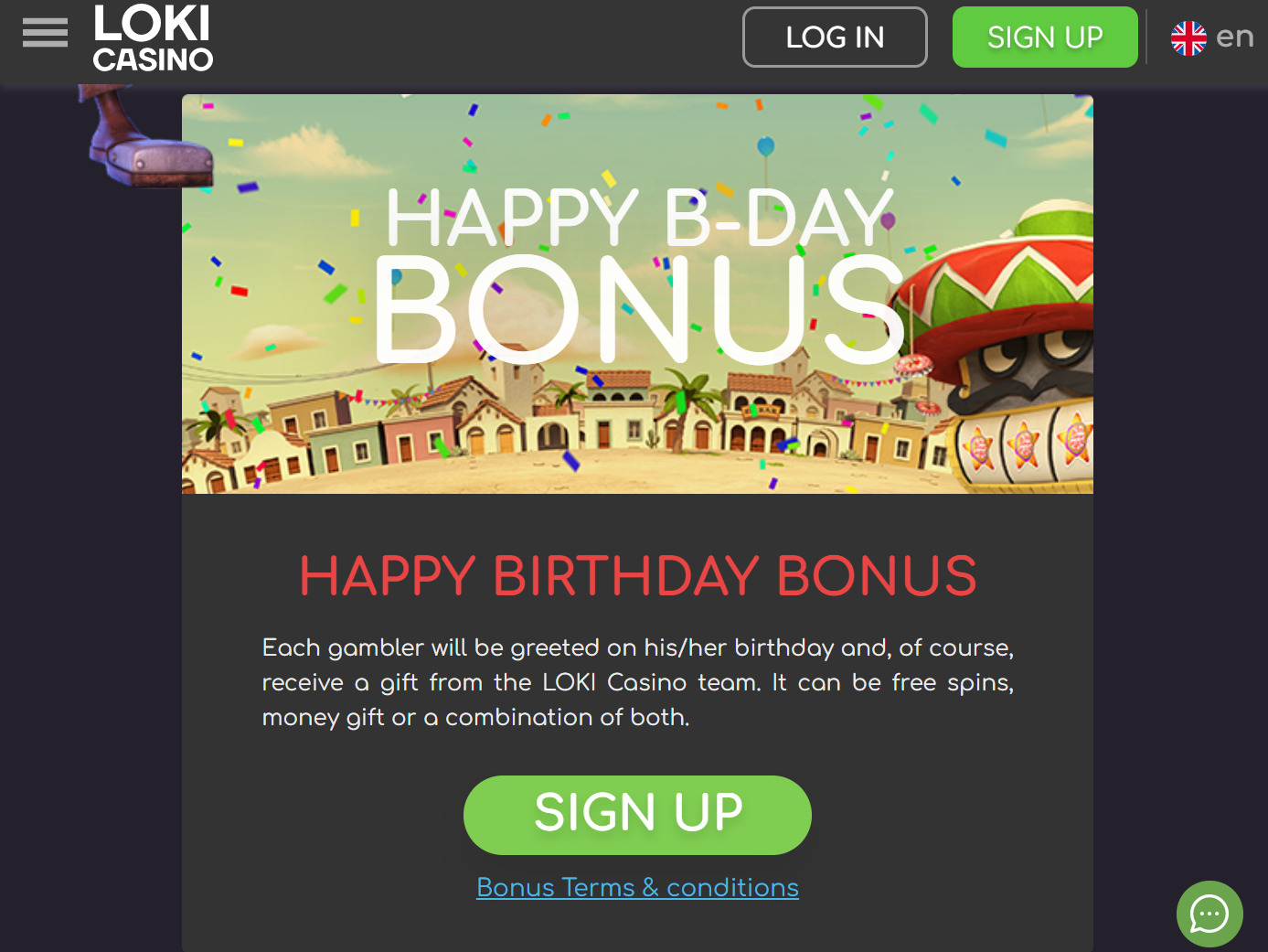 Loki Casino Birthday Bonus