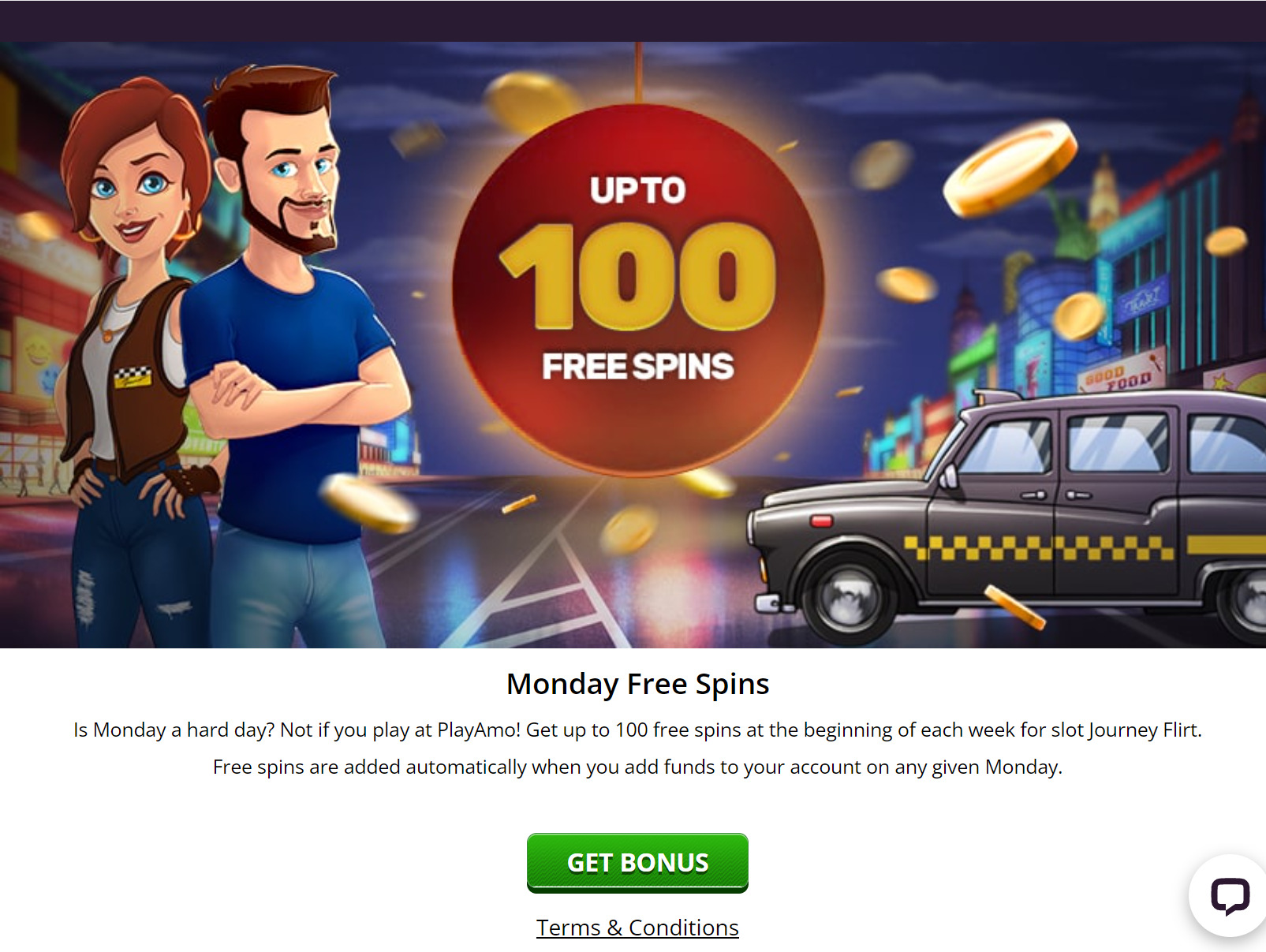 PlayAmo Casino Monday Reload Bonus
