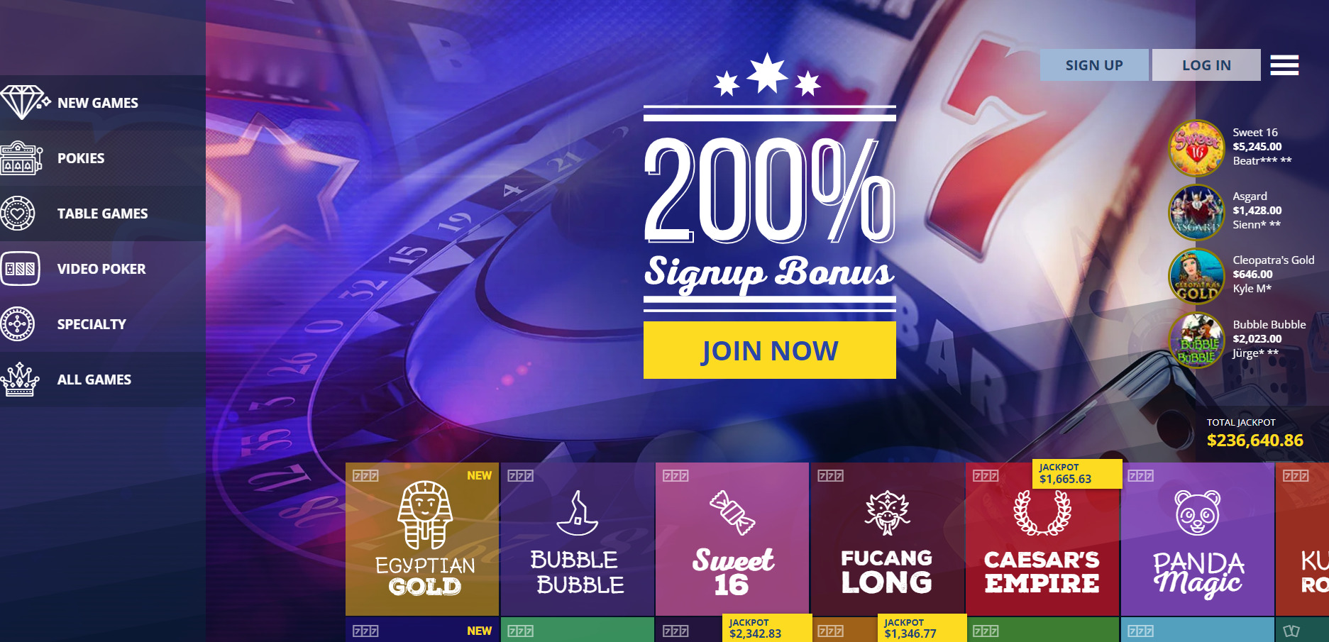 True Blue Casino Welcome Bonus