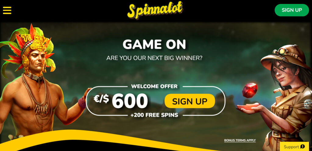 Spinnalot Casino bonus and promotions