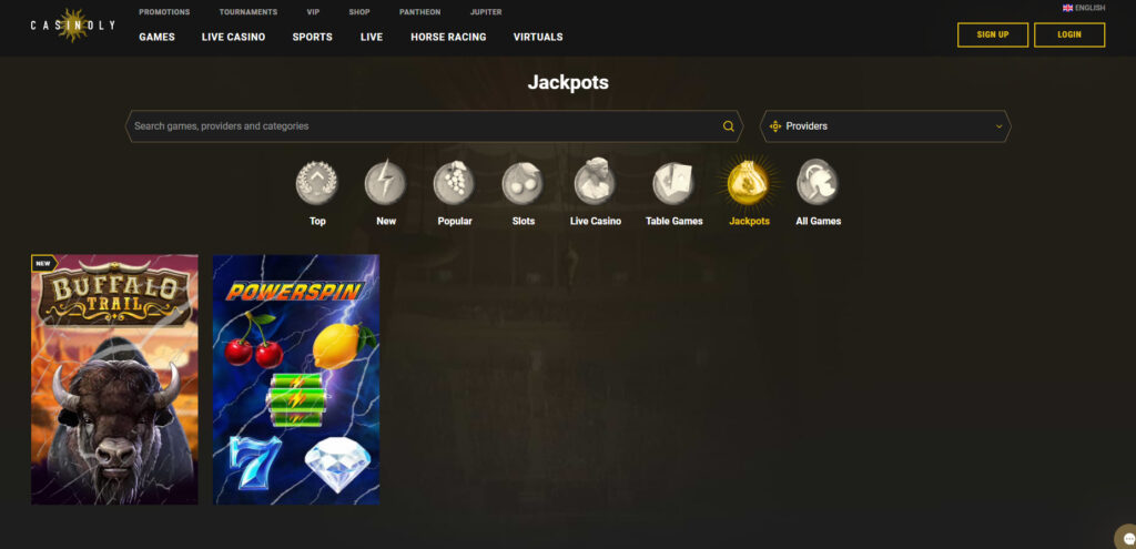 Casinoly Casino jackpot slots