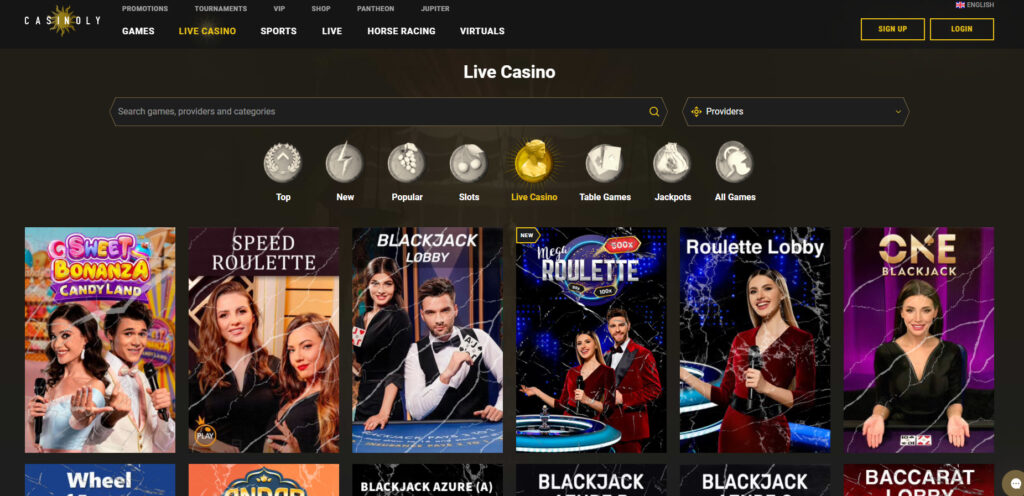 Casinoly Casino live casino games