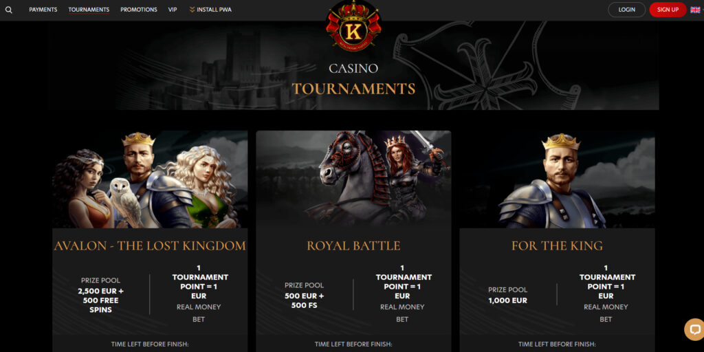 Kingdom Casino tournaments