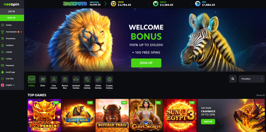 NeoSpin Casino signup