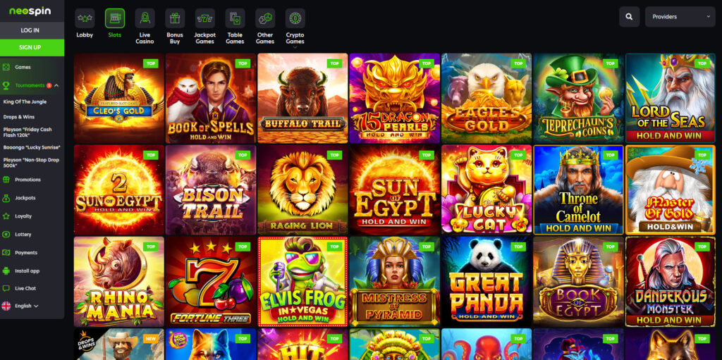 NeoSpin Casino slots and pokies
