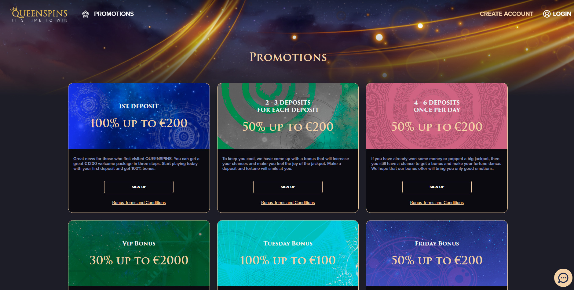 Queen Spins Casino Welcome Bonus