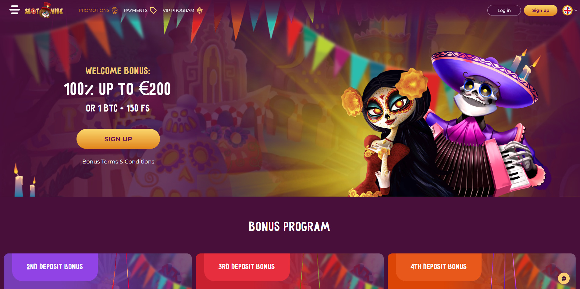 SlotVibe Casino Welcome Bonus