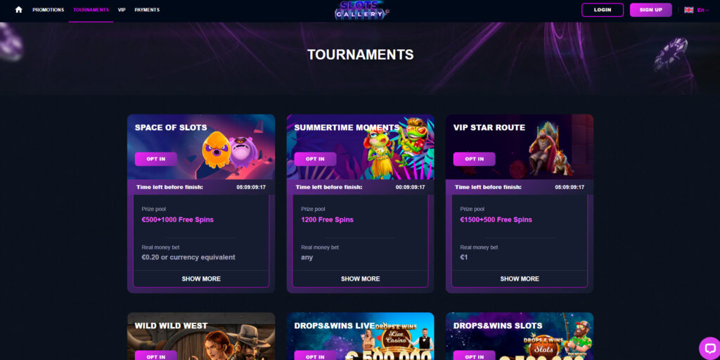 Slots Gallery casino tournaments