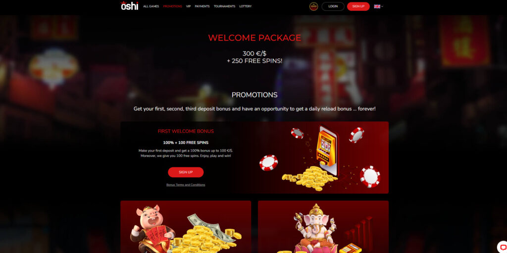 Oshi Casino promotions