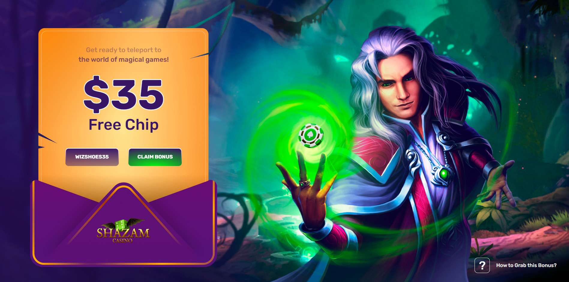 Shazam Casino $35 free chips