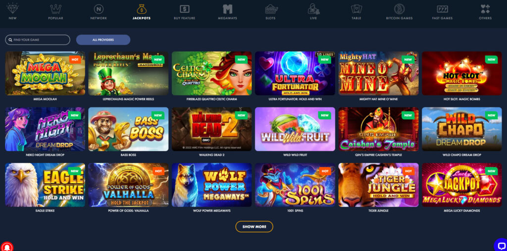 Slotman Casino jackpots