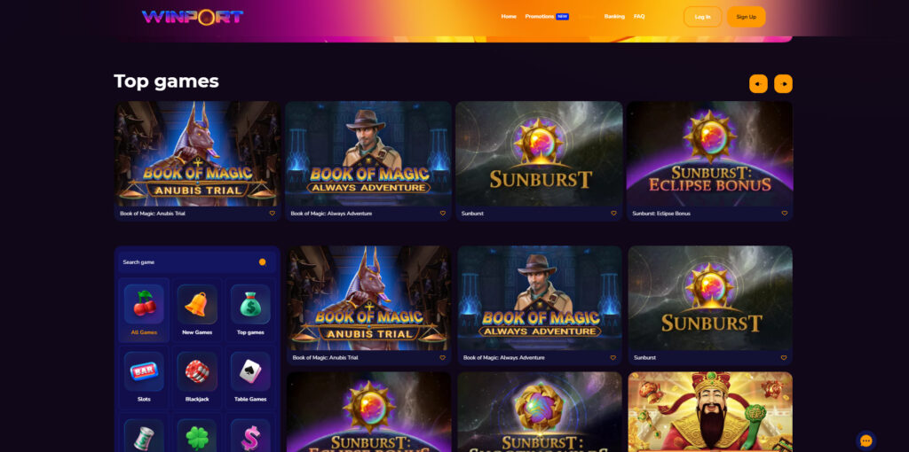 WinPort Casino pokies online