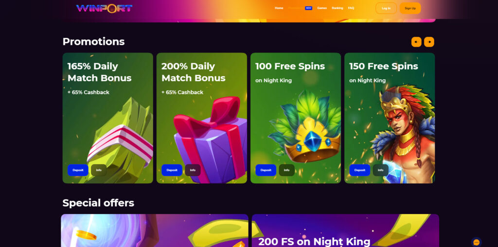 WinPort Casino promotions