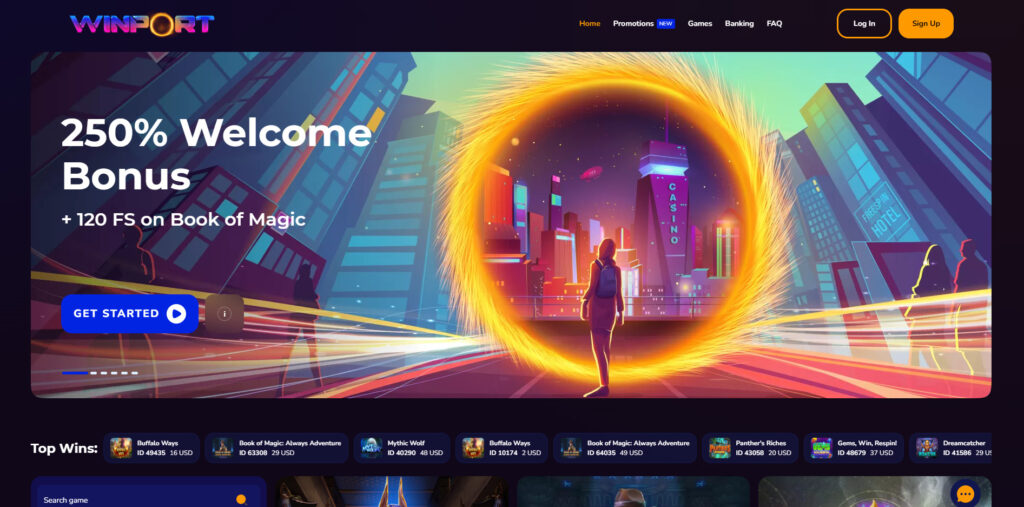 WinPort Casino signup